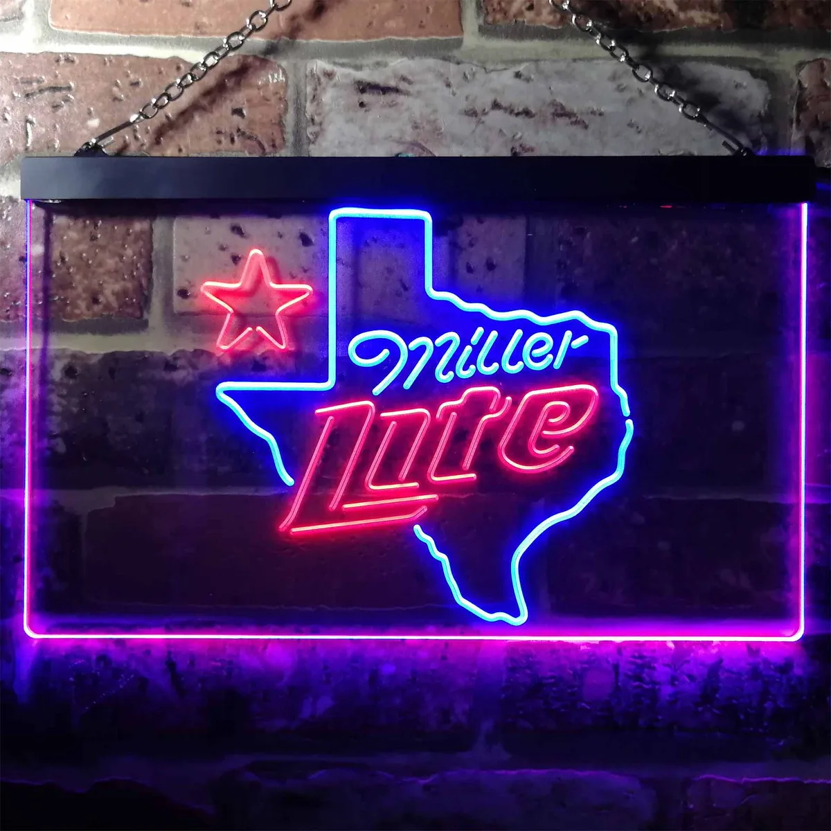 Miller Lite - Map Star Neon-Like LED Sign