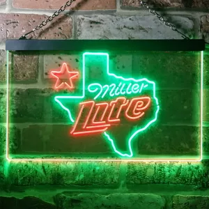 Miller Lite - Map Star Neon-Like LED Sign