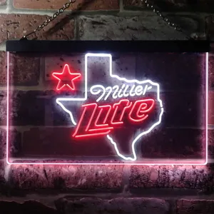 Miller Lite - Map Star Neon-Like LED Sign