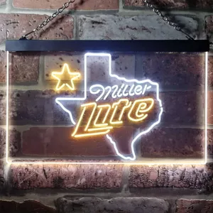 Miller Lite - Map Star Neon-Like LED Sign