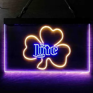 Miller Lite Shamrock Neon-Like LED Sign