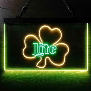 Miller Lite Shamrock Neon-Like LED Sign