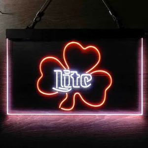 Miller Lite Shamrock Neon-Like LED Sign