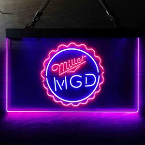Miller MGD Bottlecap Neon-Like LED Sign