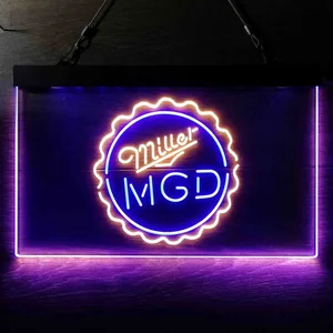 Miller MGD Bottlecap Neon-Like LED Sign