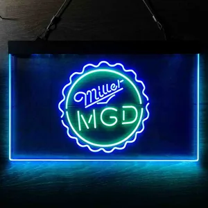 Miller MGD Bottlecap Neon-Like LED Sign