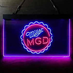 Miller MGD Bottlecap Neon-Like LED Sign