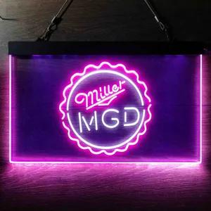 Miller MGD Bottlecap Neon-Like LED Sign