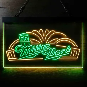 Miller Park Milwaukee Brewers Roof Clock Tower Neon-Like LED Sign