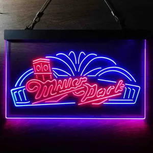 Miller Park Milwaukee Brewers Roof Clock Tower Neon-Like LED Sign