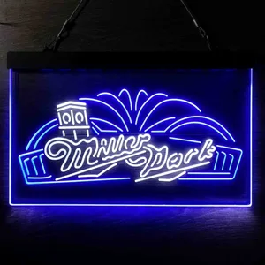 Miller Park Milwaukee Brewers Roof Clock Tower Neon-Like LED Sign