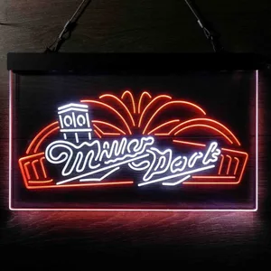 Miller Park Milwaukee Brewers Roof Clock Tower Neon-Like LED Sign