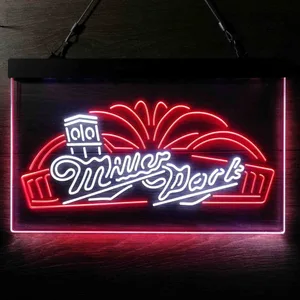 Miller Park Milwaukee Brewers Roof Clock Tower Neon-Like LED Sign