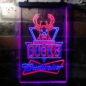 Milwaukee Bucks Budweiser Neon-Like LED Sign