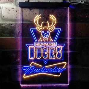 Milwaukee Bucks Budweiser Neon-Like LED Sign