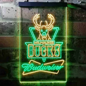 Milwaukee Bucks Budweiser Neon-Like LED Sign