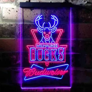 Milwaukee Bucks Budweiser Neon-Like LED Sign