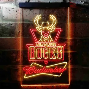 Milwaukee Bucks Budweiser Neon-Like LED Sign