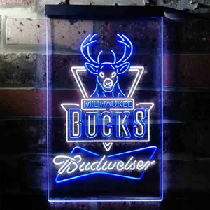 Milwaukee Bucks Budweiser Neon-Like LED Sign