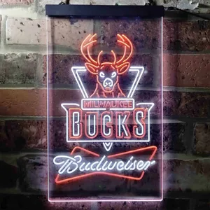 Milwaukee Bucks Budweiser Neon-Like LED Sign