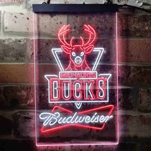 Milwaukee Bucks Budweiser Neon-Like LED Sign
