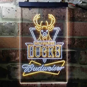 Milwaukee Bucks Budweiser Neon-Like LED Sign