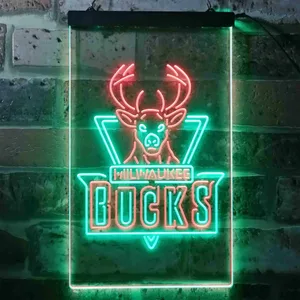 Milwaukee Bucks Logo Neon-Like LED Sign