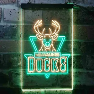 Milwaukee Bucks Logo Neon-Like LED Sign
