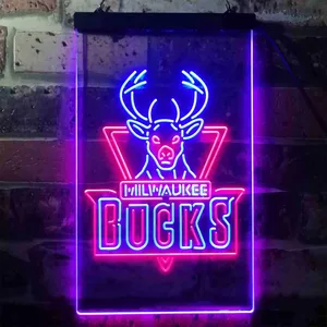 Milwaukee Bucks Logo Neon-Like LED Sign