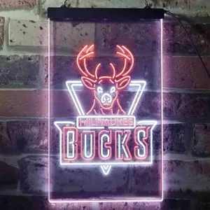 Milwaukee Bucks Logo Neon-Like LED Sign