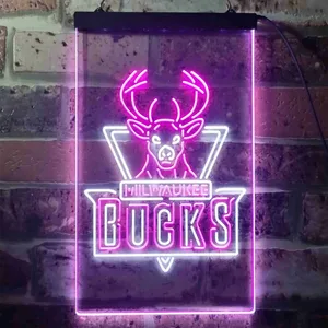 Milwaukee Bucks Logo Neon-Like LED Sign