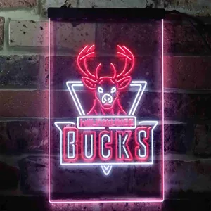 Milwaukee Bucks Logo Neon-Like LED Sign
