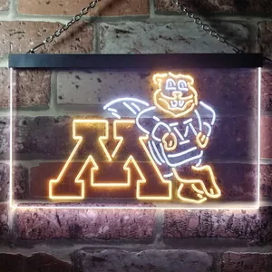 Minnesota Golden Gophers Logo Neon-Like LED Sign
