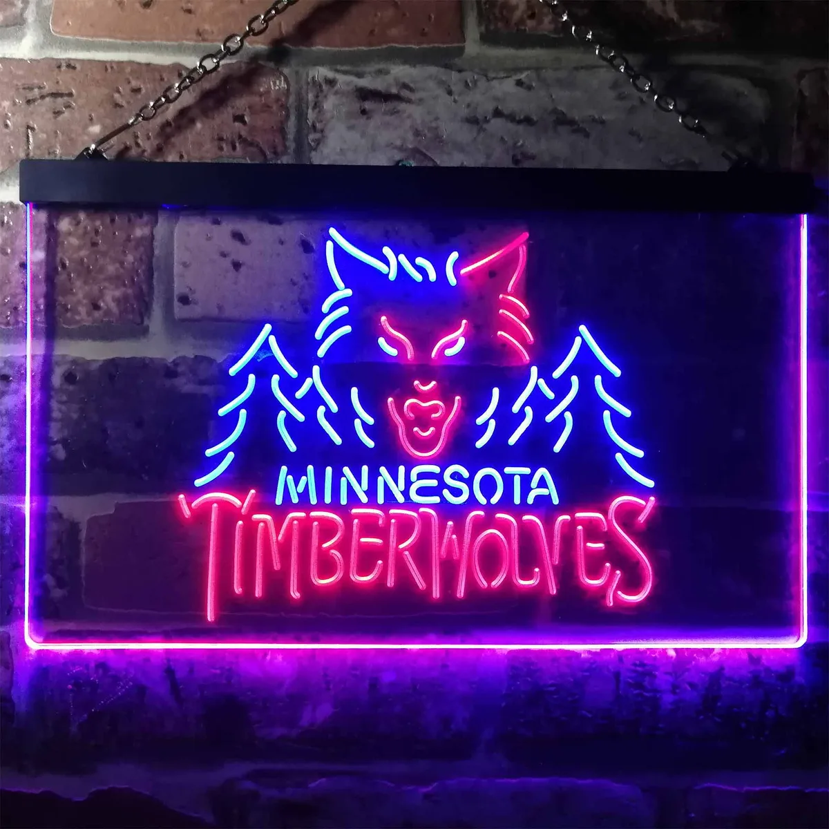 Minnesota Timberwolves Logo 1 Neon-Like LED Sign - Legacy Edition