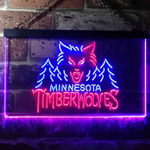 Minnesota Timberwolves Logo 1 Neon-Like LED Sign - Legacy Edition
