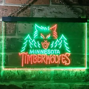 Minnesota Timberwolves Logo 1 Neon-Like LED Sign - Legacy Edition