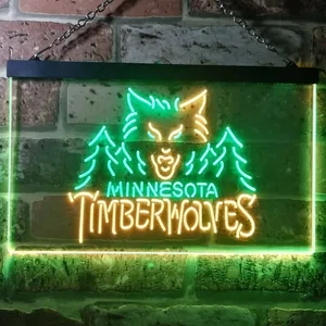 Minnesota Timberwolves Logo 1 Neon-Like LED Sign - Legacy Edition