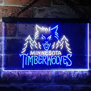 Minnesota Timberwolves Logo 1 Neon-Like LED Sign - Legacy Edition