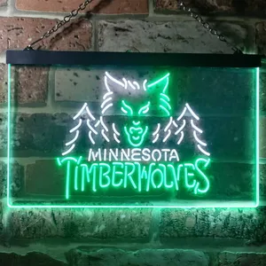 Minnesota Timberwolves Logo 1 Neon-Like LED Sign - Legacy Edition