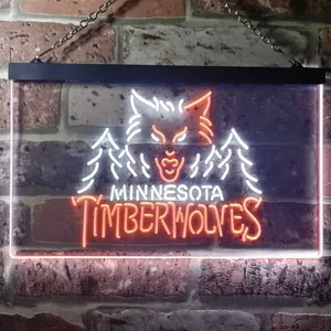 Minnesota Timberwolves Logo 1 Neon-Like LED Sign - Legacy Edition
