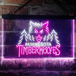 Minnesota Timberwolves Logo 1 Neon-Like LED Sign - Legacy Edition
