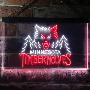 Minnesota Timberwolves Logo 1 Neon-Like LED Sign - Legacy Edition