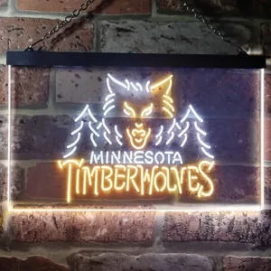 Minnesota Timberwolves Logo 1 Neon-Like LED Sign - Legacy Edition