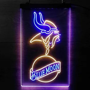 Minnesota Vikings Blue Moon Neon-Like LED Sign