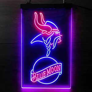 Minnesota Vikings Blue Moon Neon-Like LED Sign
