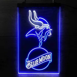 Minnesota Vikings Blue Moon Neon-Like LED Sign