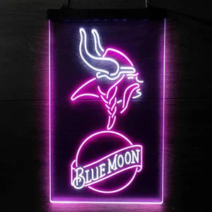 Minnesota Vikings Blue Moon Neon-Like LED Sign