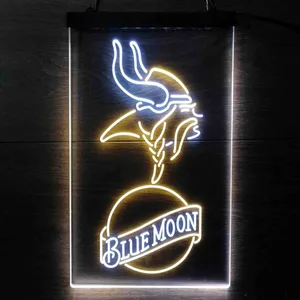 Minnesota Vikings Blue Moon Neon-Like LED Sign