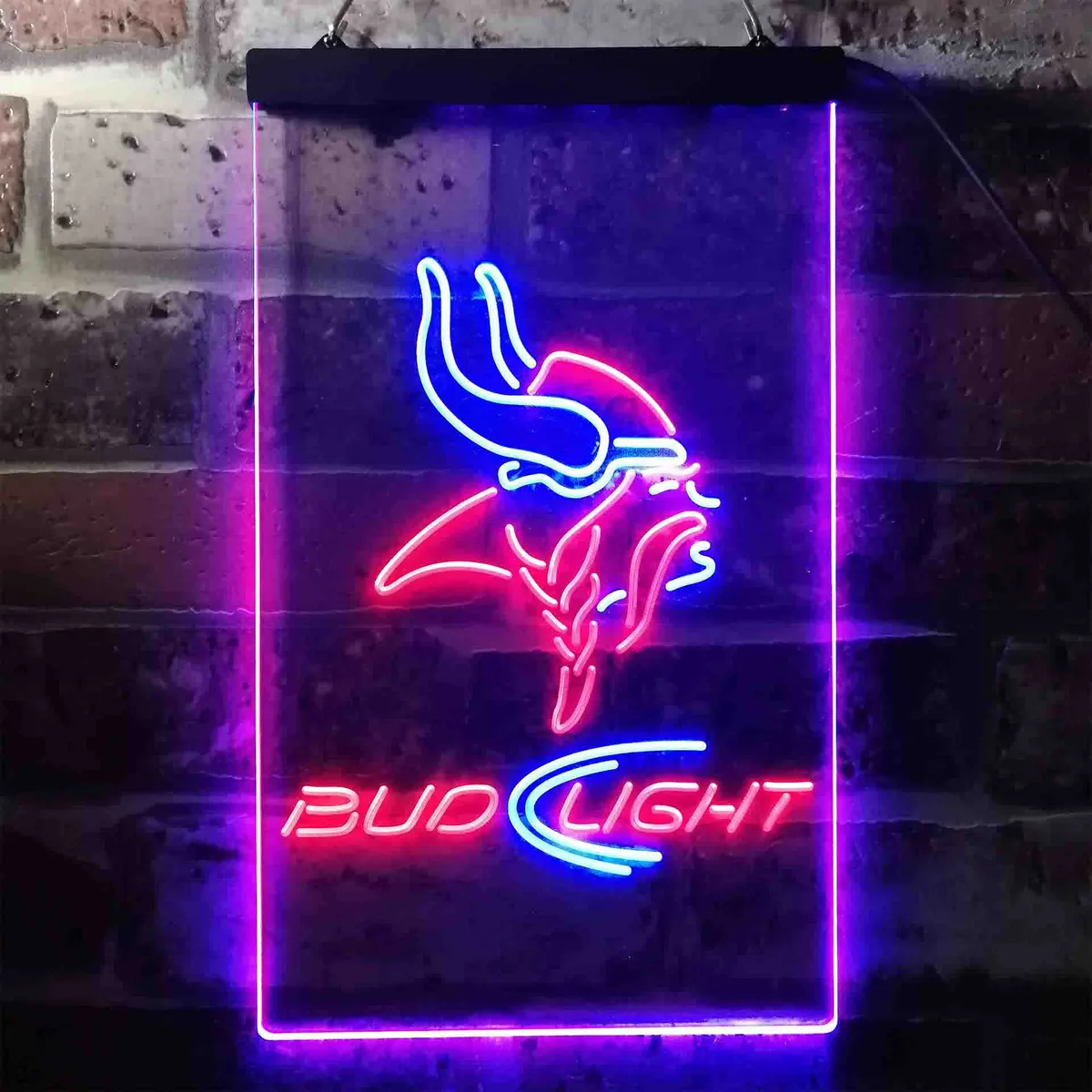 Minnesota Vikings Bud Light Neon-Like LED Sign