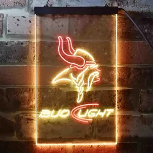 Minnesota Vikings Bud Light Neon-Like LED Sign